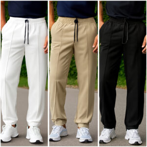 Baggy Trouser - White&Brown&Black